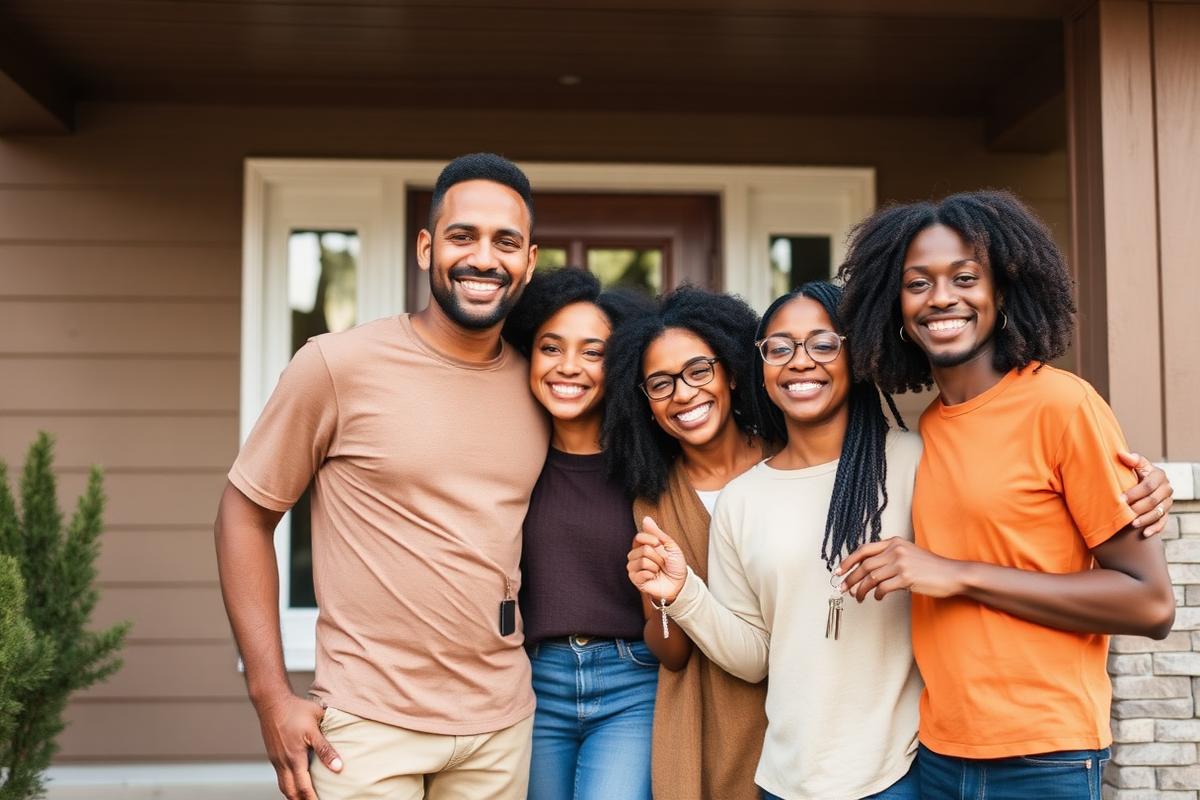 Texas family after closing on their home